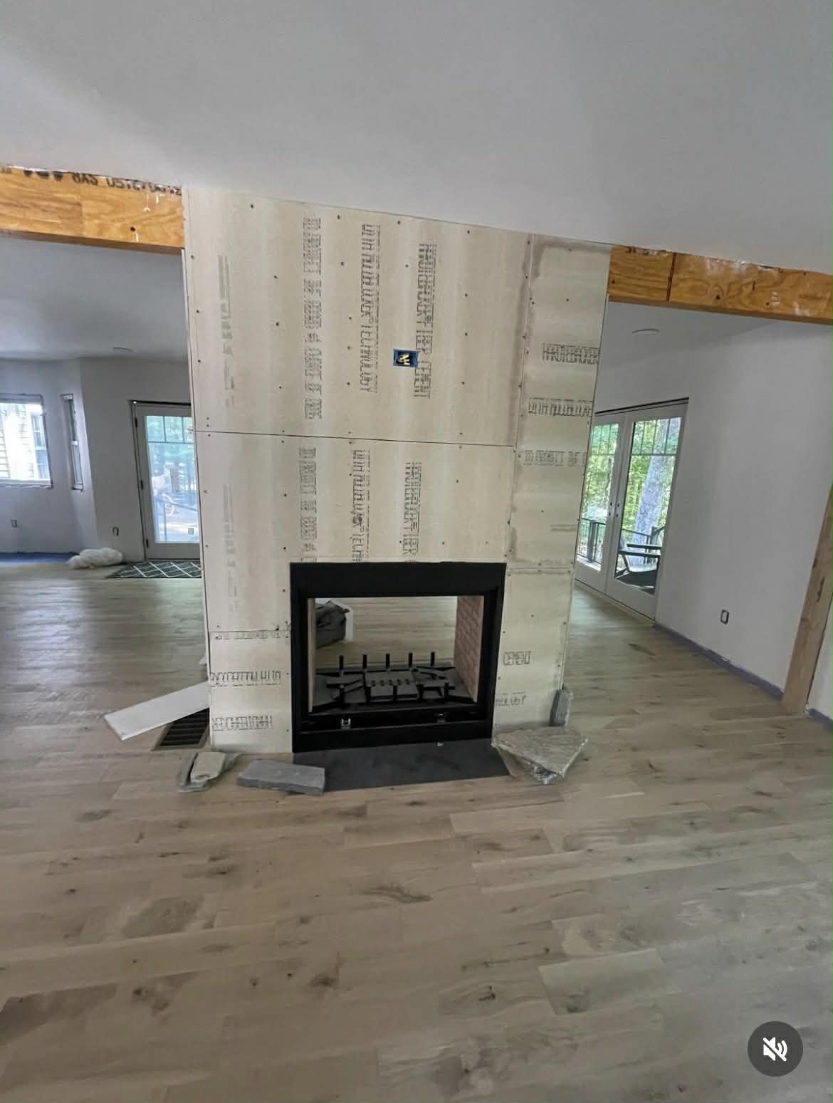 Damaged chimney before