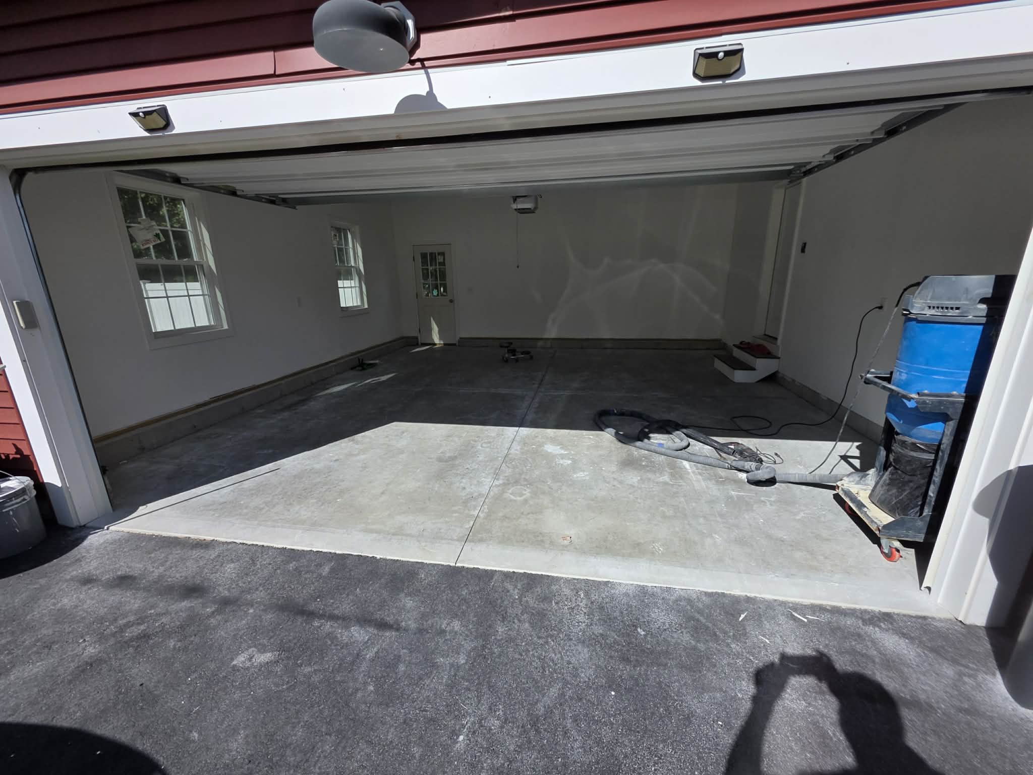 Garage floor before